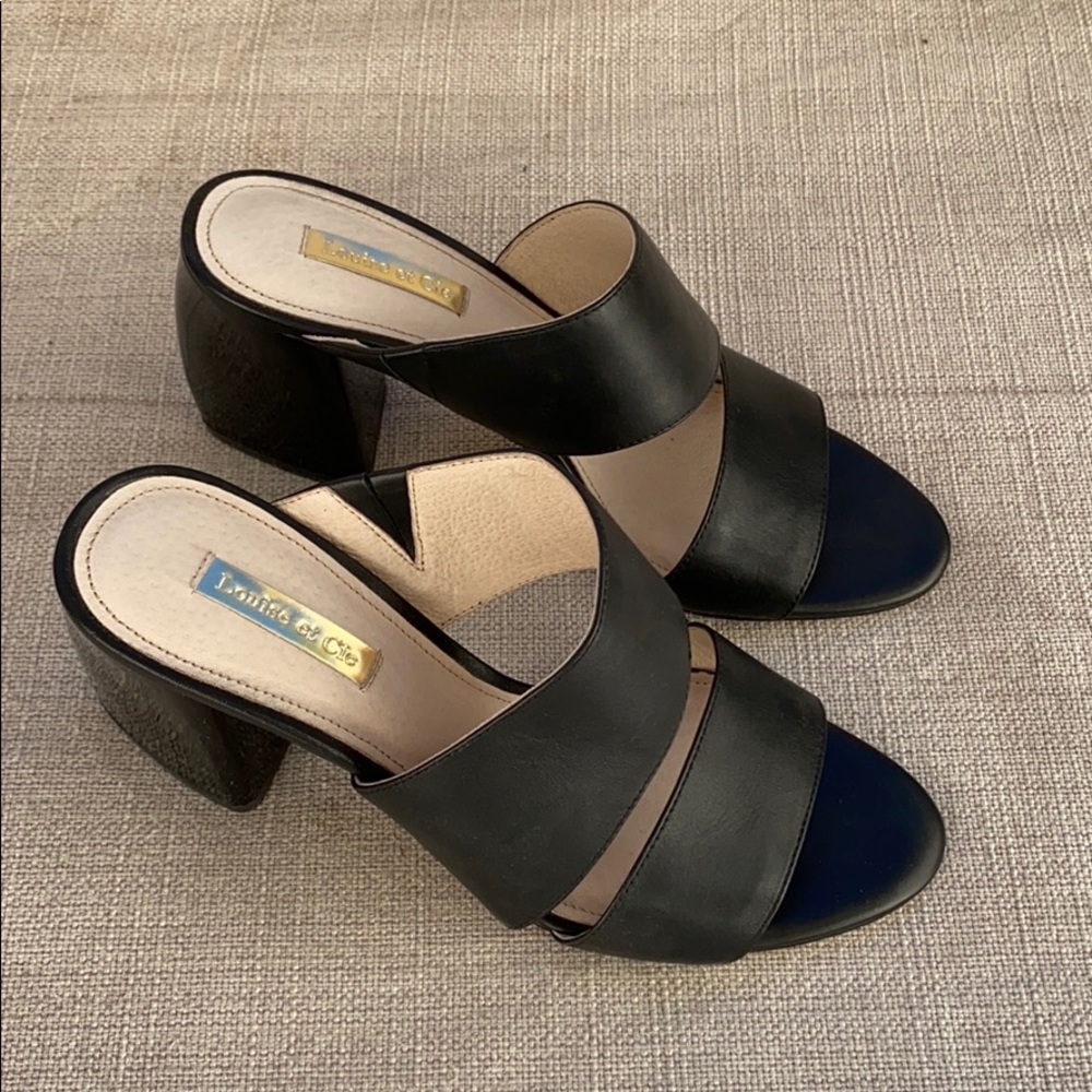 LOUISE ET CIE LEATHER HEEL SANDAL